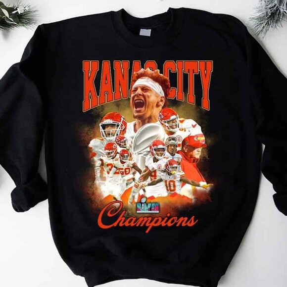 Sweatshirt Kansas City Football LVII Champions 2022 2023 Sweatshirt 05 - Picture 1 of 5